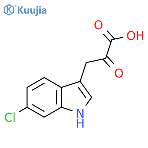 3-(6-chloro-1H-indol-3-yl)-2-oxopropanoic acid structure
