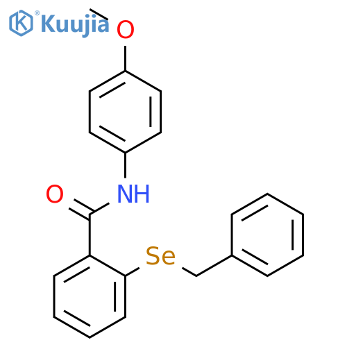 Benzamide, N-(4-methoxyphenyl)-2-[(phenylmethyl)seleno]- structure