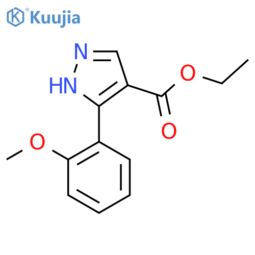Ethyl 5-(2-methoxyphenyl)-1H-pyrazole-4-carboxylate structure