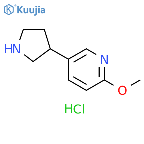 2-methoxy-5-(pyrrolidin-3-yl)pyridine hydrochloride structure