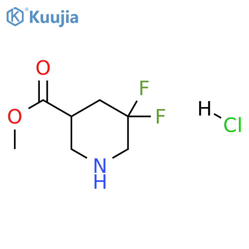 Methyl 5,5-difluoropiperidine-3-carboxylate hydrochloride structure