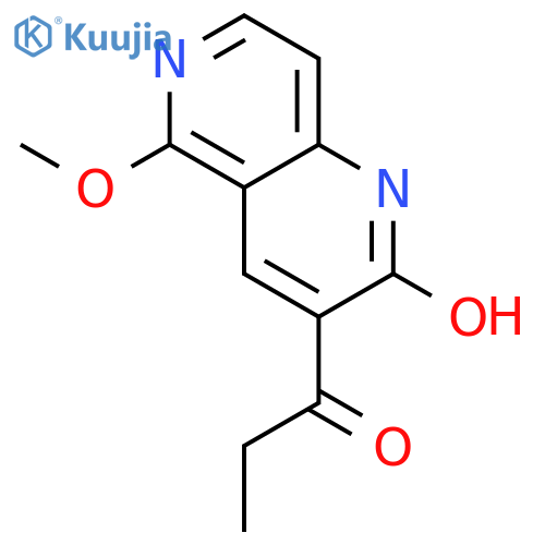 1-(2-Hydroxy-5-methoxy-1,6-naphthyridin-3-yl)propan-1-one structure