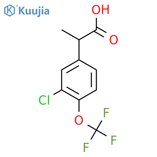 2-3-chloro-4-(trifluoromethoxy)phenylpropanoic acid structure