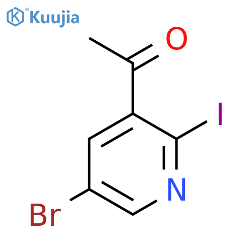 1-(5-Bromo-2-iodopyridin-3-yl)ethanone structure