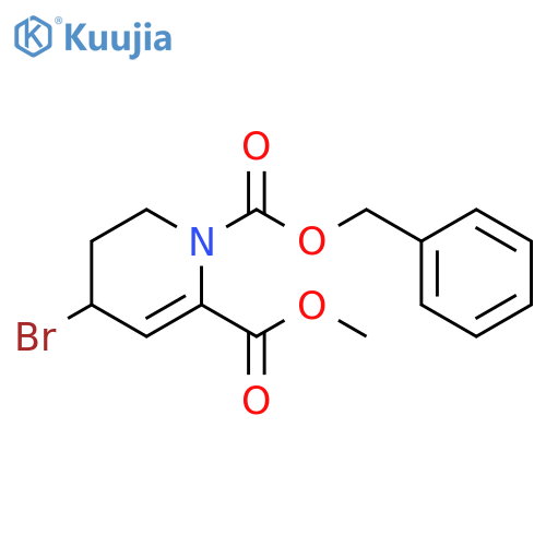 4-Bromo-5,6-dihydro-4H-pyridine-1,2-dicarboxylic acid 1-benzyl ester 2-methyl ester structure