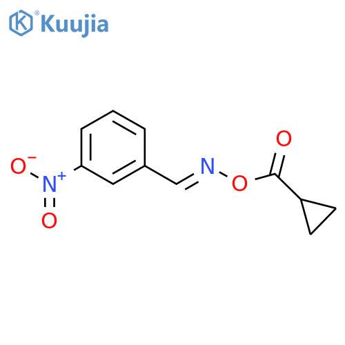 (E)-[(3-nitrophenyl)methylidene]amino cyclopropanecarboxylate structure