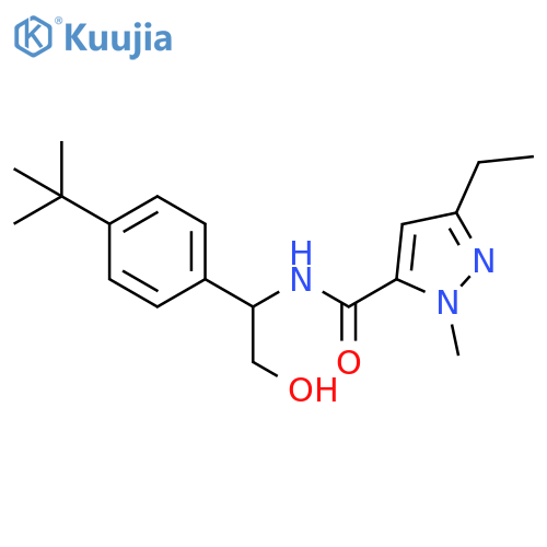 1H-Pyrazole-5-carboxamide, N-[1-[4-(1,1-dimethylethyl)phenyl]-2-hydroxyethyl]-3-ethyl-1-methyl- structure