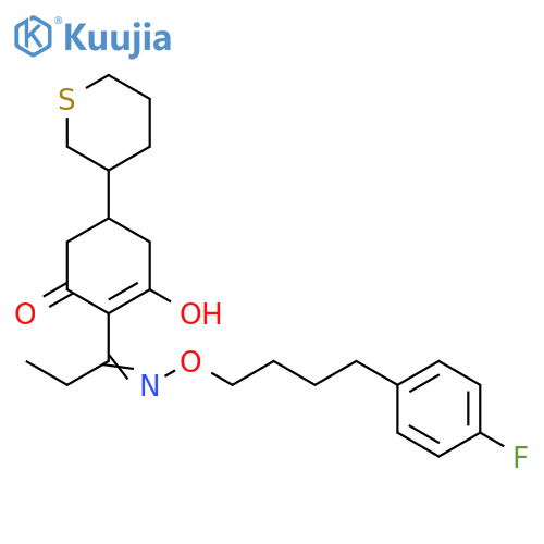 2-Cyclohexen-1-one,2-[1-[[4-(4-fluorophenyl)butoxy]imino]propyl]-3-hydroxy-5-(tetrahydro-2H-thiopyran-3-yl)- structure