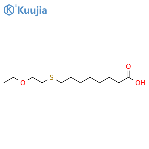 Octanoic acid, 8-[(2-ethoxyethyl)thio]- structure