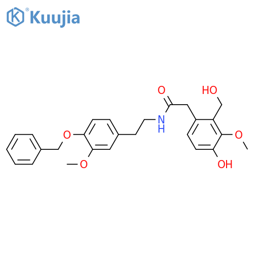 4-Hydroxy-2-(hydroxymethyl)-3-methoxy-N-2-3-methoxy-4-(phenylmethoxy)phenylethyl-benzeneacetamide structure