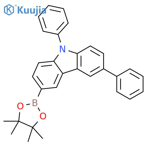 3,9-Diphenyl-6-(4,4,5,5-tetramethyl-1,3,2-dioxaborolan-2-yl)-9H-carbazole structure