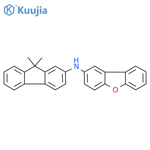 N-(9,9-dimethyl-9H-fluoren-2-yl)dibenzo[b,d]furan-2-amine structure