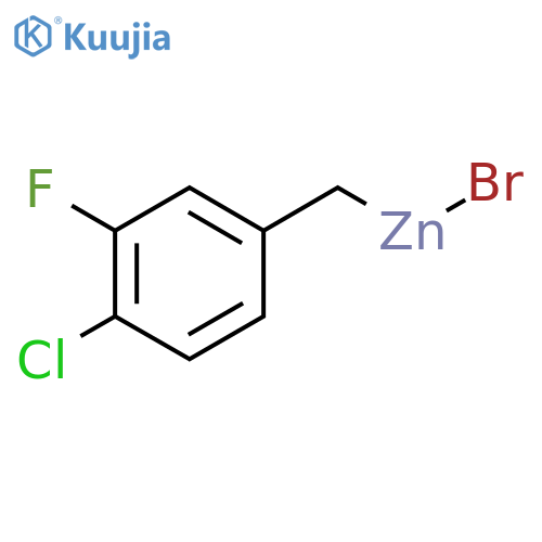 4-Chloro-3-fluorobenzylzinc bromide structure