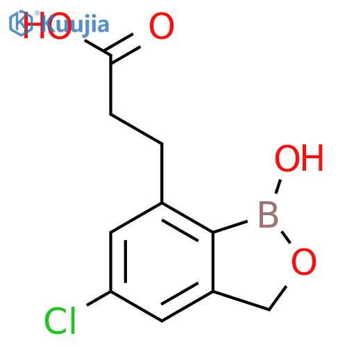 3-(5-chloro-1-hydroxy-1,3-dihydro-2,1-benzoxaborol-7-yl)propanoic acid structure