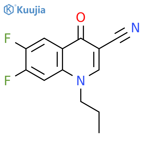 6,7-difluoro-4-oxo-1-propyl-1,4-dihydroquinoline-3-carbonitrile structure