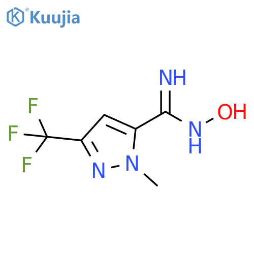 N'-hydroxy-1-methyl-3-(trifluoromethyl)-1H-pyrazole-5-carboximidamide structure
