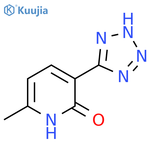 6-methyl-3-(1H-1,2,3,4-tetrazol-5-yl)-1,2-dihydropyridin-2-one structure