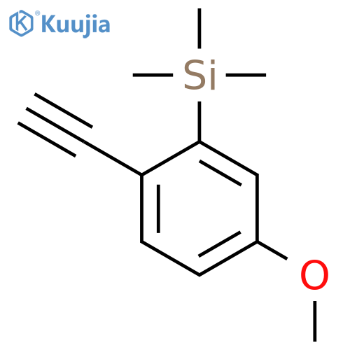 Silane, (2-ethynyl-5-methoxyphenyl)trimethyl- structure