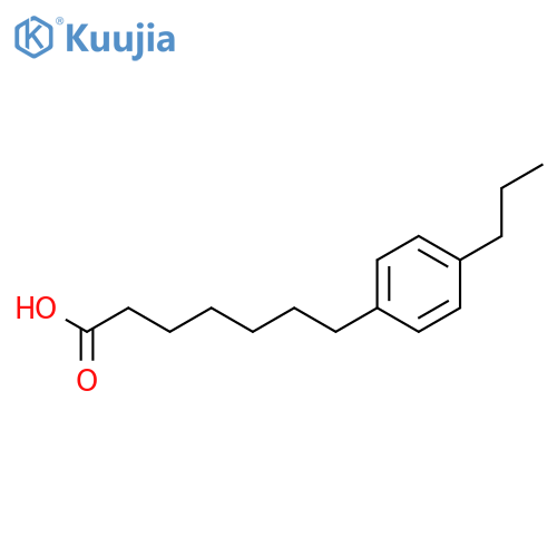 Benzeneheptanoic acid, 4-propyl- structure