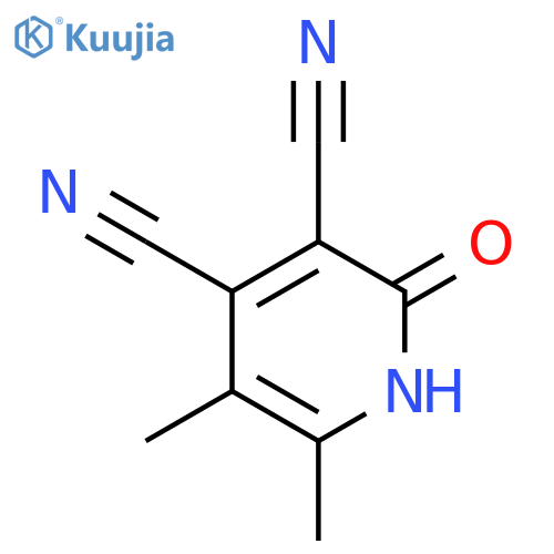 3,4-Pyridinedicarbonitrile, 1,2-dihydro-5,6-dimethyl-2-oxo- structure