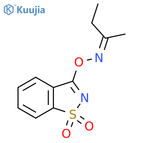 (Z)-N-[(1,1-Dioxo-1,2-benzothiazol-3-yl)oxy]butan-2-imine structure