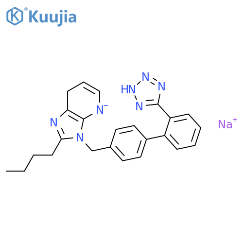 3H-Imidazo[4,5-b]pyridine,2-butyl-3-[[2'-(2H-tetrazol-5-yl)[1,1'-biphenyl]-4-yl]methyl]-, sodium salt(1:1) structure