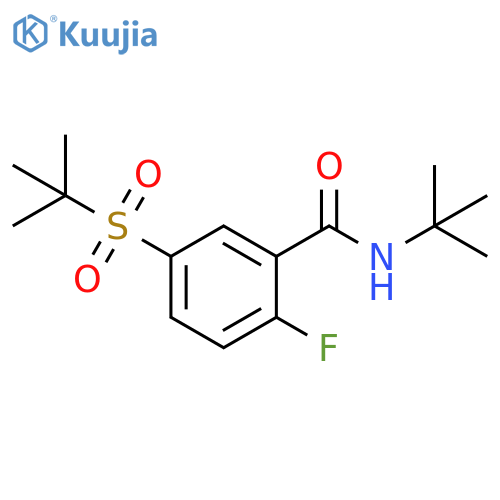 Benzamide, N-(1,1-dimethylethyl)-5-[(1,1-dimethylethyl)sulfonyl]-2-fluoro- structure
