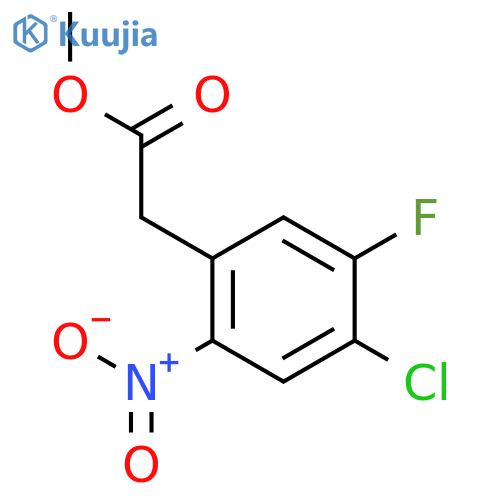 Methyl 2-(4-chloro-5-fluoro-2-nitrophenyl)acetate structure