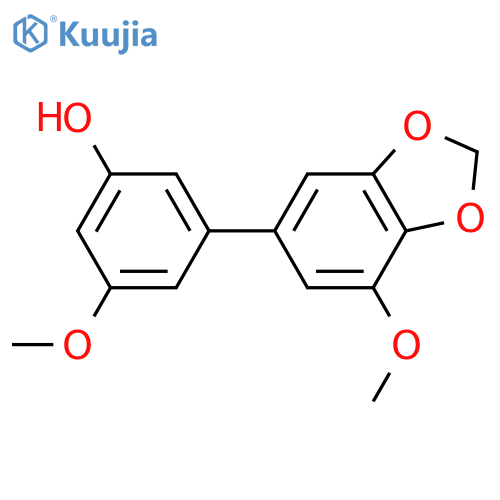 Phenol,3-methoxy-5-(7-methoxy-1,3-benzodioxol-5-yl)- structure