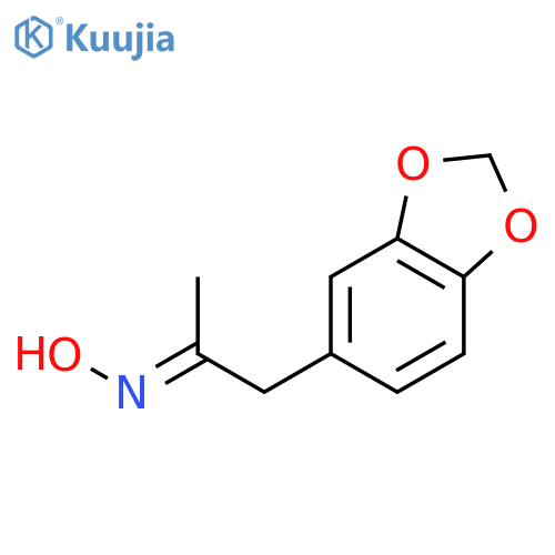 2-Propanone, 1-(1,3-benzodioxol-5-yl)-, oxime, (E)- structure
