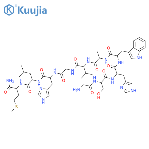L-Methioninamide,glycyl-L-seryl-L-histidyl-L-tryptophyl-L-alanyl-L-valylglycyl-L-histidyl-L-leucyl- structure