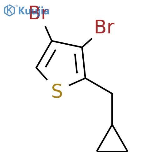 3,4-Dibromo-2-(cyclopropylmethyl)thiophene structure