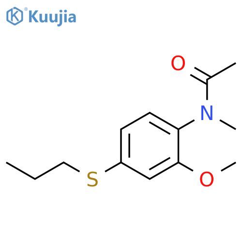 Acetamide, N-[2-methoxy-4-(propylthio)phenyl]-N-methyl- structure