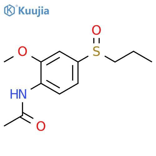 Acetamide, N-[2-methoxy-4-(propylsulfinyl)phenyl]- structure