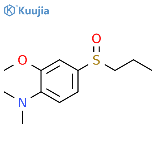 Benzenamine, 2-methoxy-N,N-dimethyl-4-(propylsulfinyl)- structure