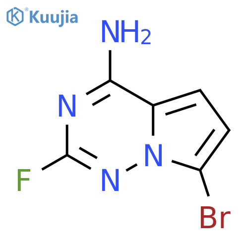 7-Bromo-2-fluoropyrrolo[2,1-f][1,2,4]triazin-4-amine structure