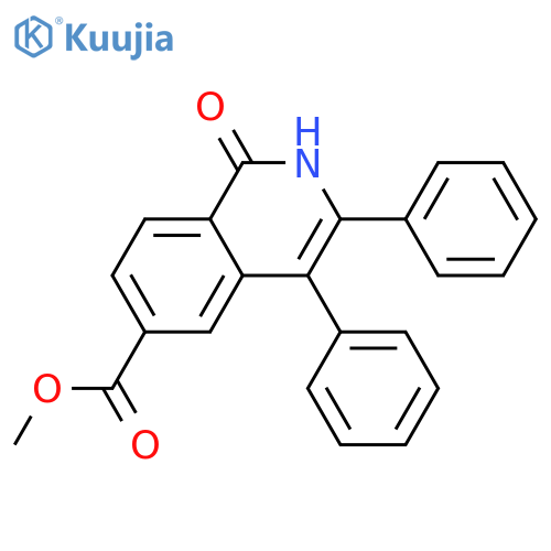 6-Isoquinolinecarboxylic acid, 1,2-dihydro-1-oxo-3,4-diphenyl-, methyl ester structure