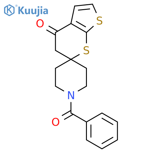 Spiro[piperidine-4,6'-[6H]thieno[2,3-b]thiopyran]-4'(5'H)-one, 1-benzoyl- structure