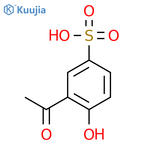 Benzenesulfonic acid, 3-acetyl-4-hydroxy- structure