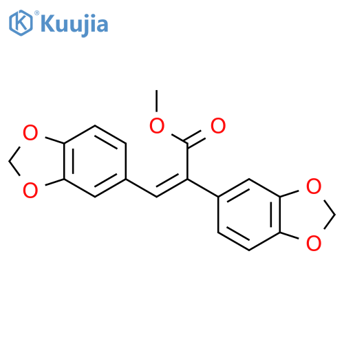 1,3-Benzodioxole-5-acetic acid, α-(1,3-benzodioxol-5-ylmethylene)-, methyl ester, (αE)- structure
