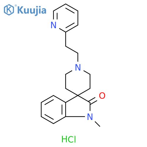 Spiro[3H-indole-3,4'-piperidin]-2(1H)-one, 1-methyl-1'-[2-(2-pyridinyl)ethyl]-, hydrochloride (1:2) structure