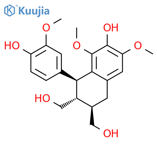 2,3-Naphthalenedimethanol,1,2,3,4-tetrahydro-7-hydroxy-1-(4-hydroxy-3-methoxyphenyl)-6,8-dimethoxy-, (1S,2R,3R)- structure