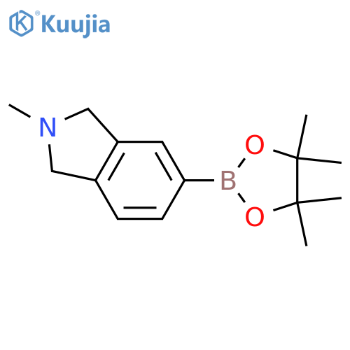 2-methyl-5-(4,4,5,5-tetramethyl-1,3,2-dioxaborolan-2-yl)-2,3-dihydro-1H-isoindole structure