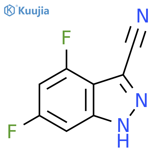 4,6-Difluoro-1H-indazole-3-carbonitrile structure