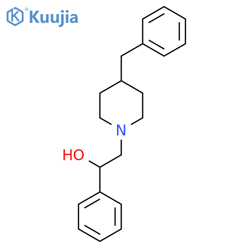 2-(4-benzylpiperidin-1-yl)-1-phenylethan-1-ol structure