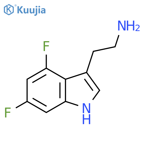 2-(4,6-difluoro-1H-indol-3-yl)ethan-1-amine structure