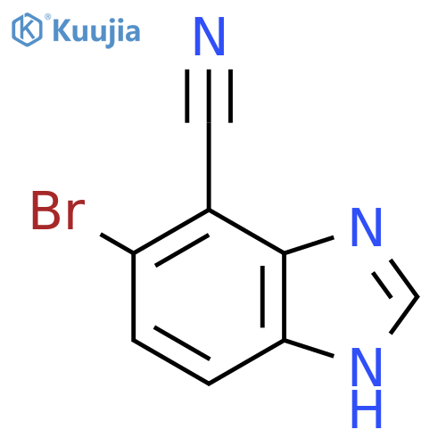 5-Bromo-4-cyano-1H-benzimidazole structure