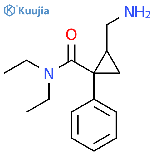 2-(aminomethyl)-N,N-diethyl-1-phenylcyclopropane-1-carboxamide structure