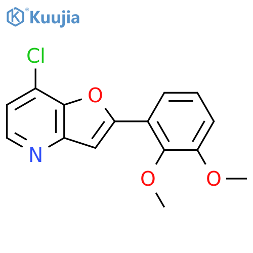 7-Chloro-2-(2,3-dimethoxyphenyl)furo[3,2-b]pyridine structure