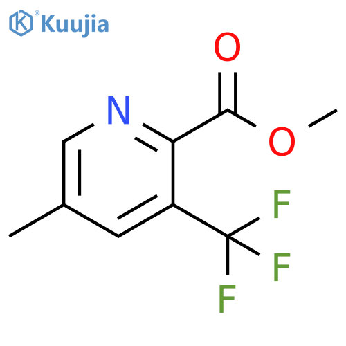 2-Pyridinecarboxylic acid, 5-methyl-3-(trifluoromethyl)-, methyl ester structure